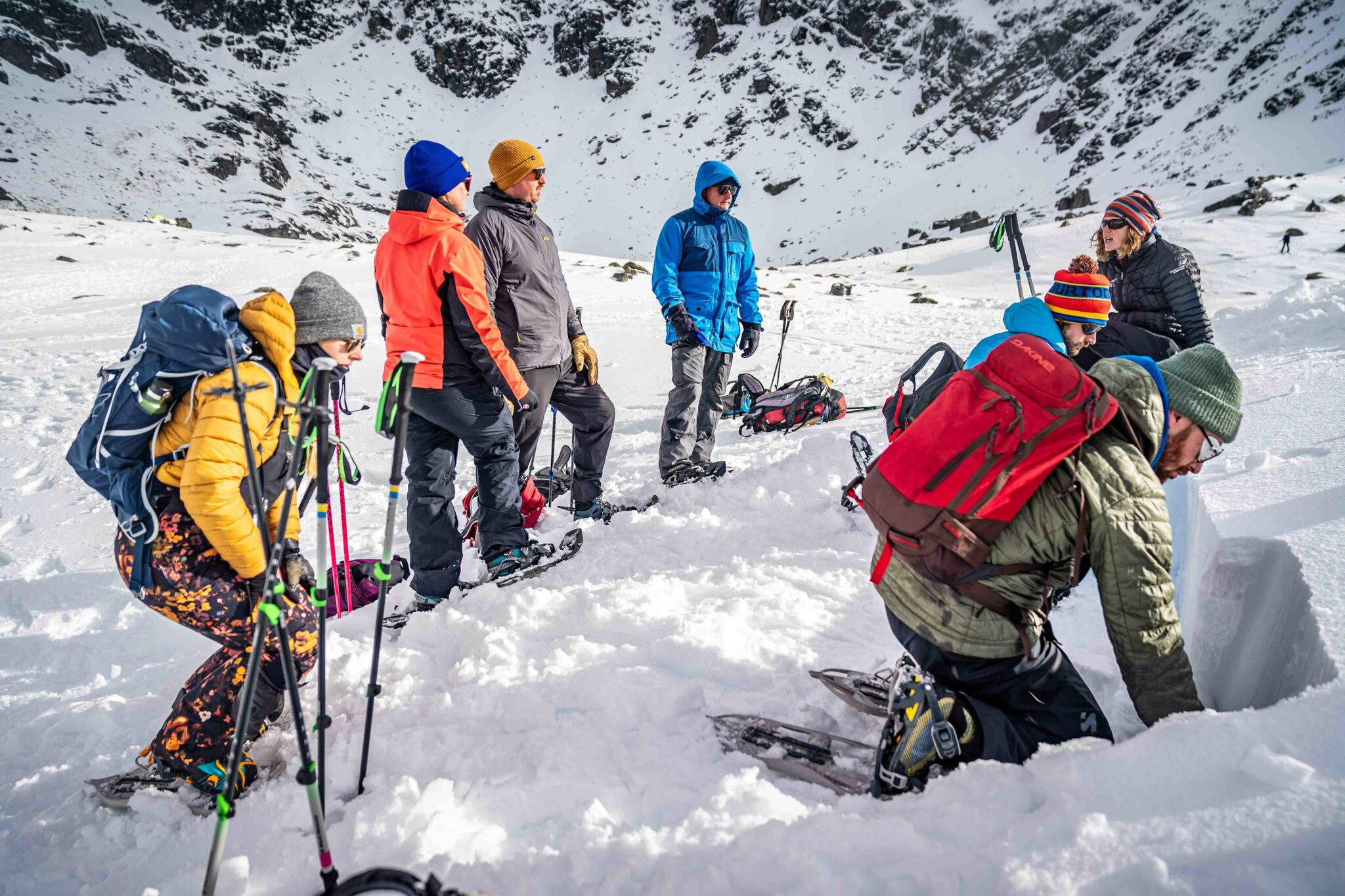Snow pit analysis backcountry avalanche education